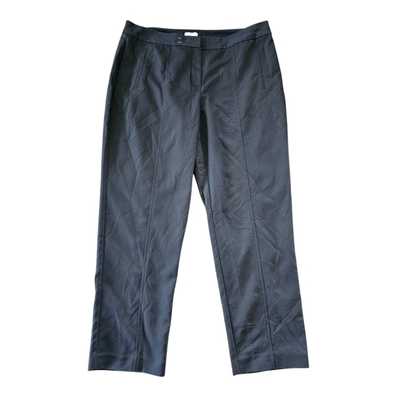 Chico's So Slimming Pants Women 36×24 Ankle Black High Rise Straight Leg - Picture 1 of 11